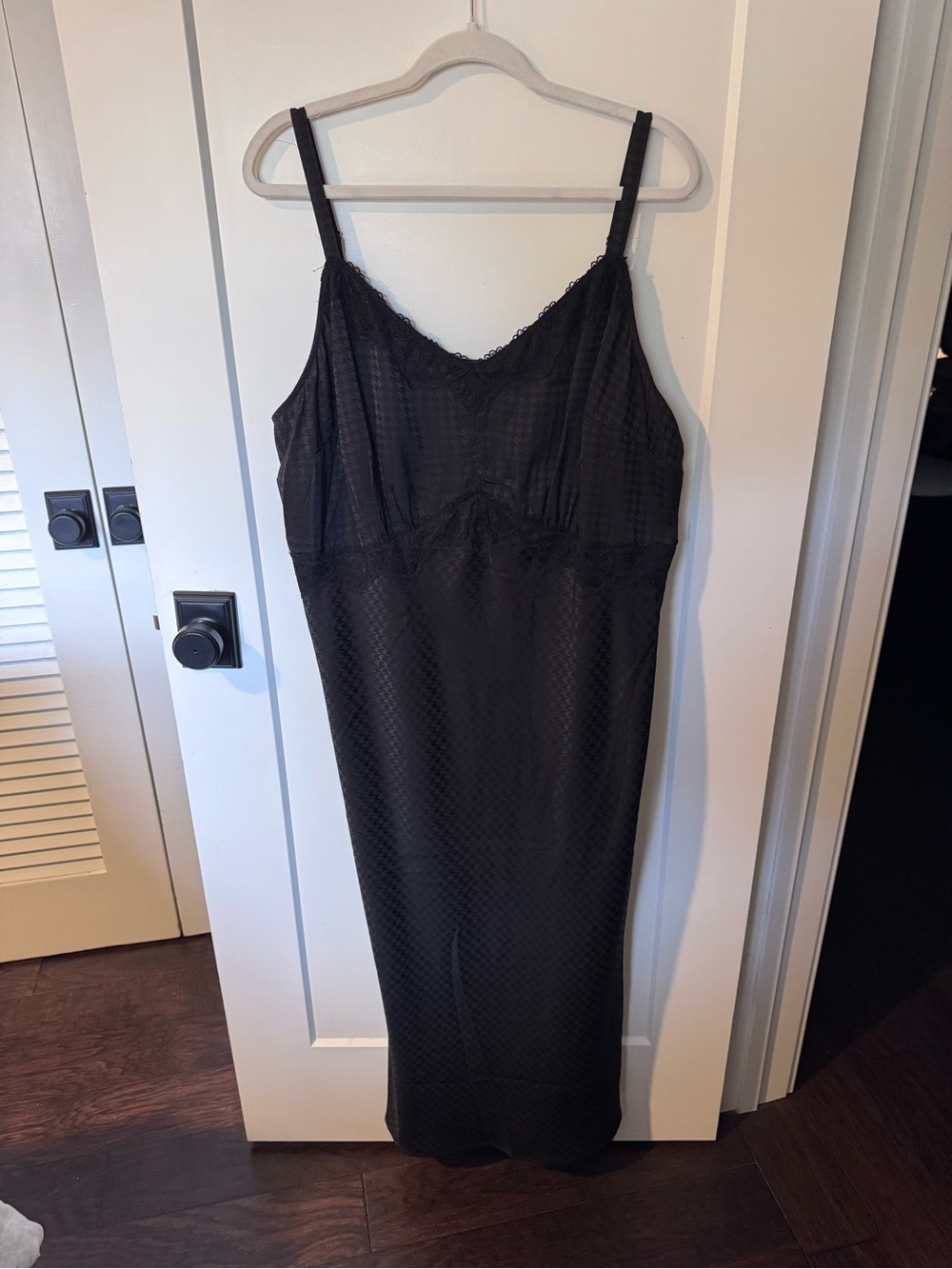 torrid Black Lace-Trim Midi Slip Dress